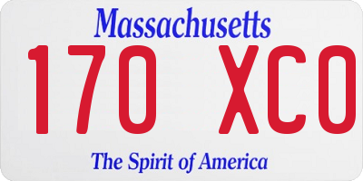 MA license plate 170XC0