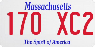 MA license plate 170XC2