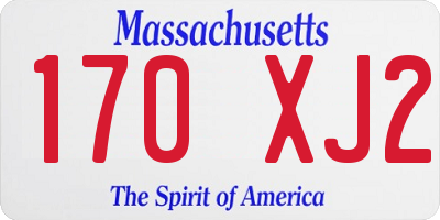 MA license plate 170XJ2