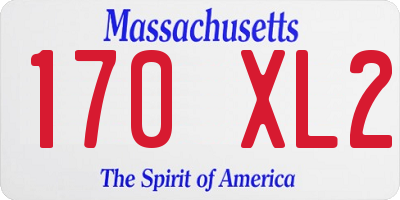 MA license plate 170XL2