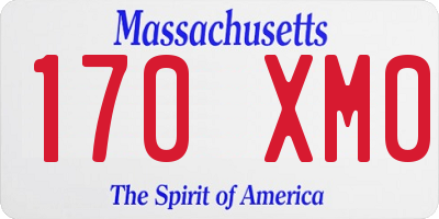 MA license plate 170XM0