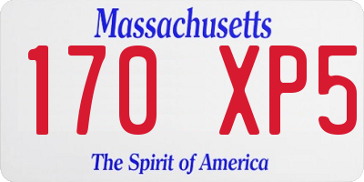MA license plate 170XP5