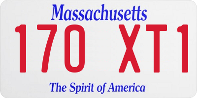 MA license plate 170XT1