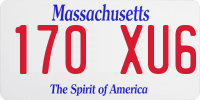 MA license plate 170XU6
