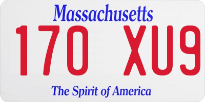 MA license plate 170XU9
