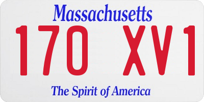 MA license plate 170XV1