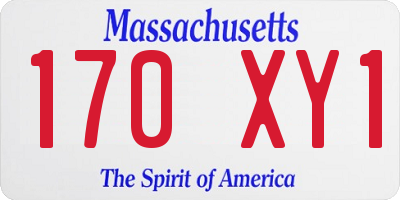 MA license plate 170XY1