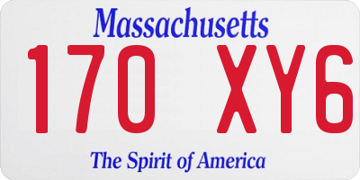MA license plate 170XY6