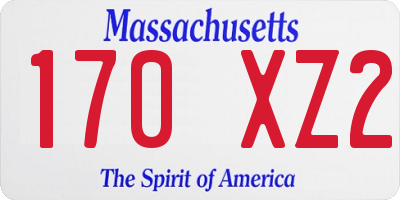 MA license plate 170XZ2