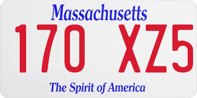 MA license plate 170XZ5