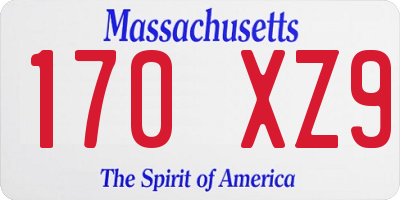 MA license plate 170XZ9