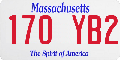 MA license plate 170YB2