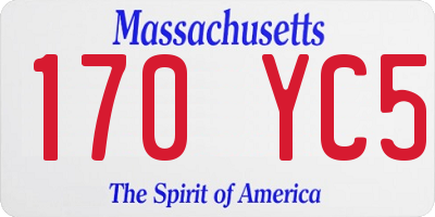 MA license plate 170YC5