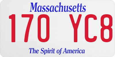 MA license plate 170YC8