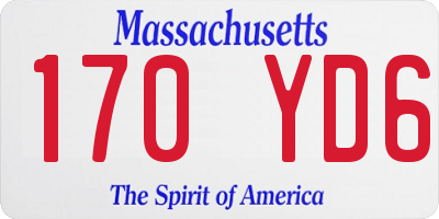 MA license plate 170YD6