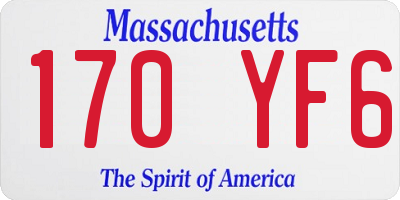 MA license plate 170YF6