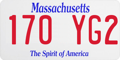 MA license plate 170YG2