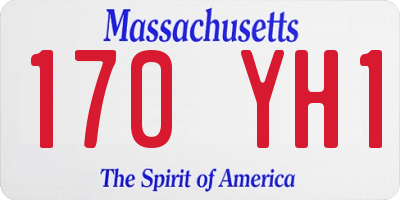 MA license plate 170YH1