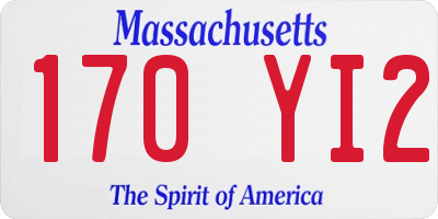 MA license plate 170YI2