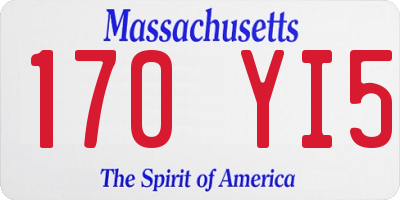MA license plate 170YI5