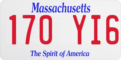 MA license plate 170YI6