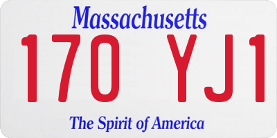 MA license plate 170YJ1