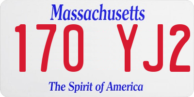 MA license plate 170YJ2