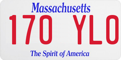 MA license plate 170YL0