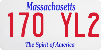 MA license plate 170YL2