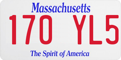 MA license plate 170YL5