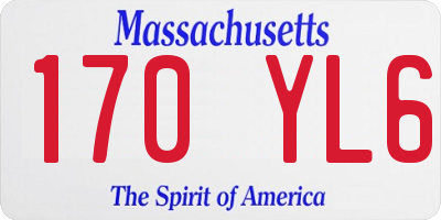 MA license plate 170YL6