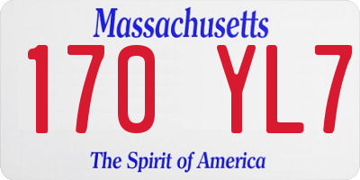 MA license plate 170YL7