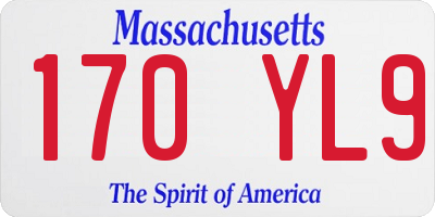 MA license plate 170YL9