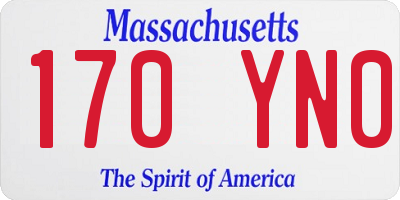 MA license plate 170YN0