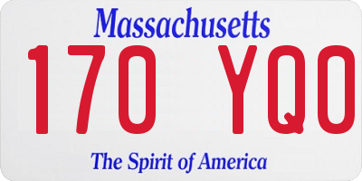 MA license plate 170YQ0