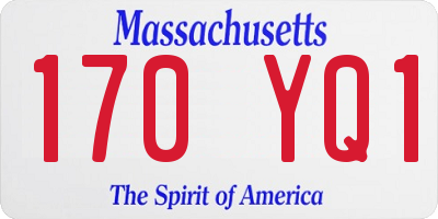 MA license plate 170YQ1