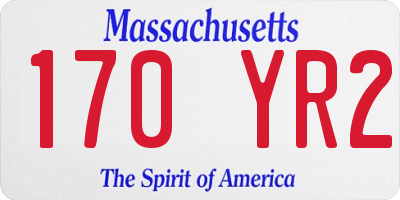 MA license plate 170YR2