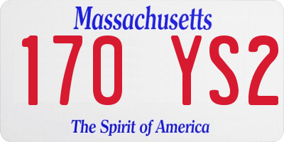 MA license plate 170YS2