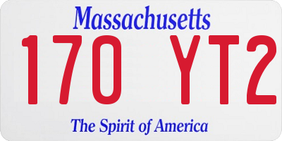 MA license plate 170YT2