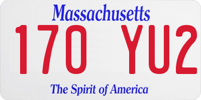 MA license plate 170YU2