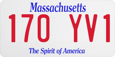 MA license plate 170YV1