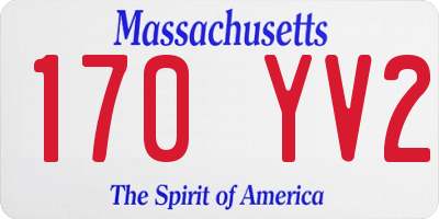 MA license plate 170YV2