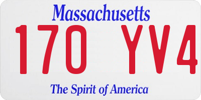 MA license plate 170YV4