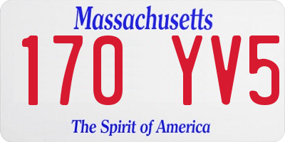 MA license plate 170YV5