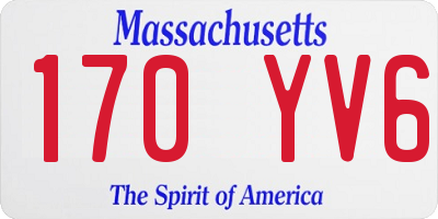 MA license plate 170YV6