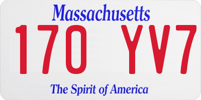 MA license plate 170YV7
