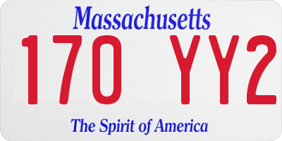 MA license plate 170YY2