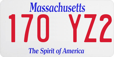 MA license plate 170YZ2