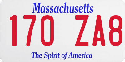MA license plate 170ZA8