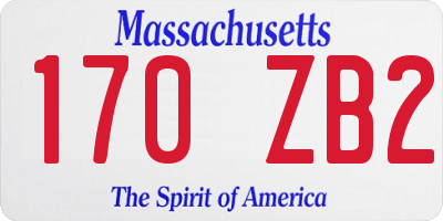 MA license plate 170ZB2
